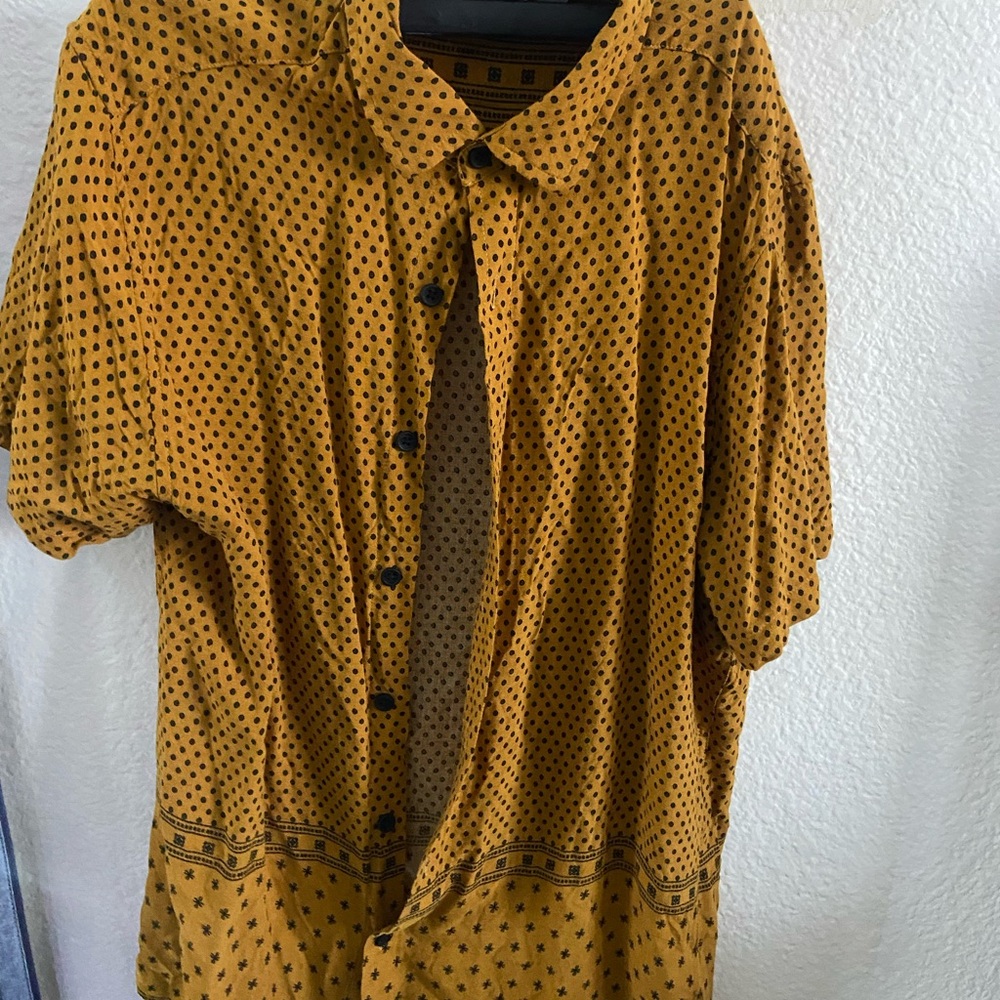 Vintage Mustard Polka Dot Blouse